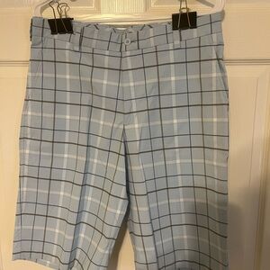 Men’s Nike blue plaid golf shorts size 32. Brand new with tags.